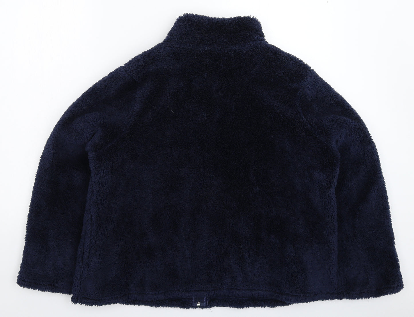 Marks and Spencer Womens Blue Solid Fleece Top Pyjama Top Size 18