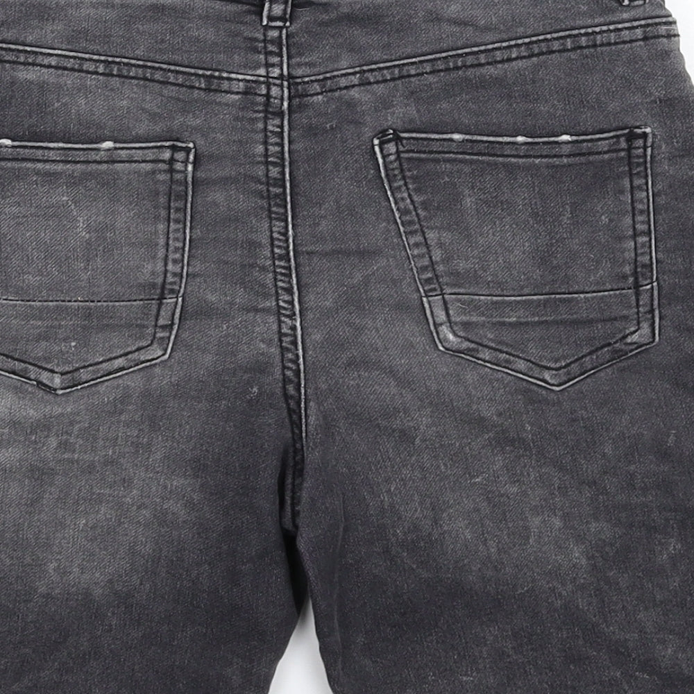 Denim & Co. Boys Grey  Denim Bermuda Shorts Size 9-10 Years - Distressed