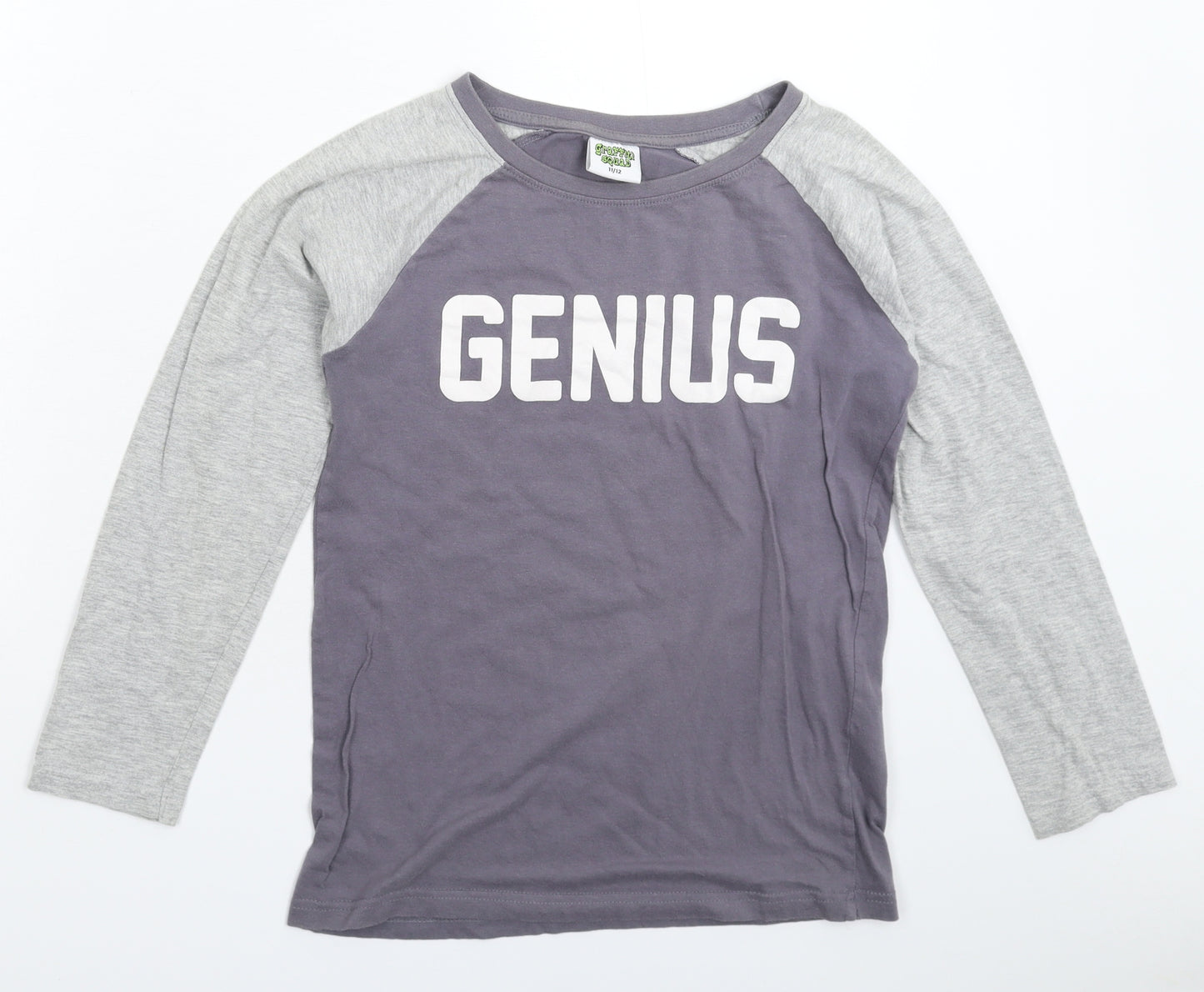 Graffiti Boys Grey   Basic T-Shirt Size 11-12 Years