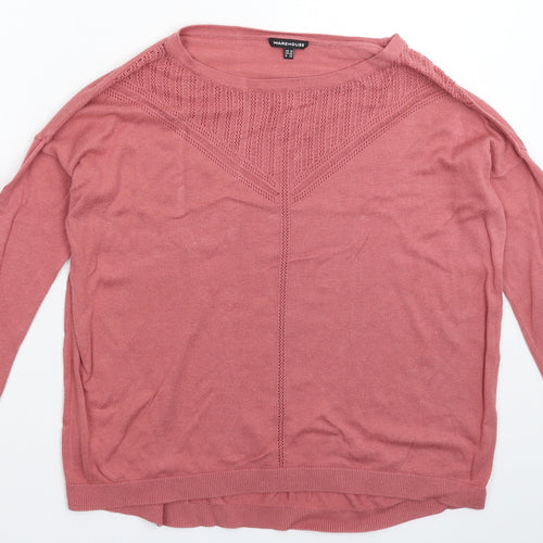 Warehouse Womens Pink  Knit Pullover Jumper Size 10