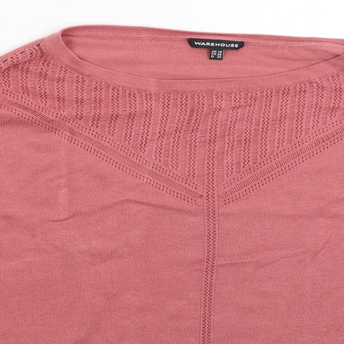 Warehouse Womens Pink  Knit Pullover Jumper Size 10
