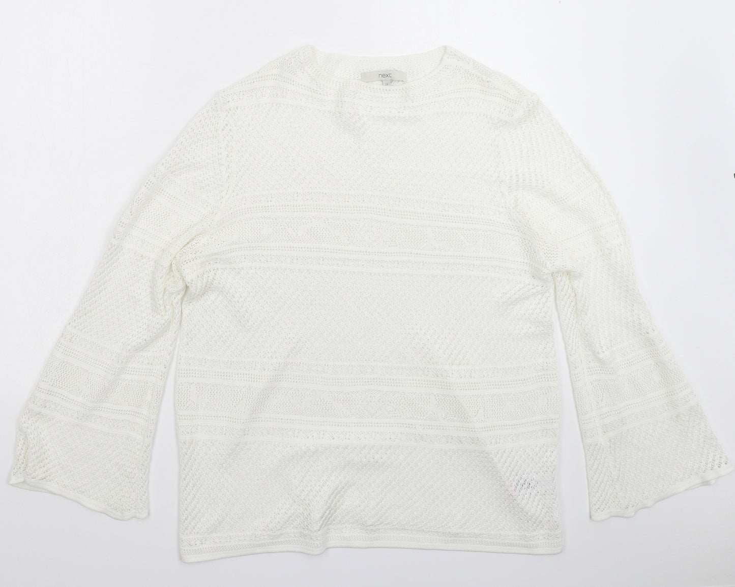 NEXT Womens White  Knit Pullover Jumper Size 20