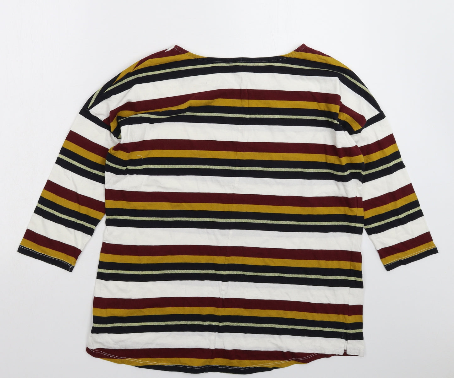 F&F Womens Multicoloured Striped  Basic T-Shirt Size 16
