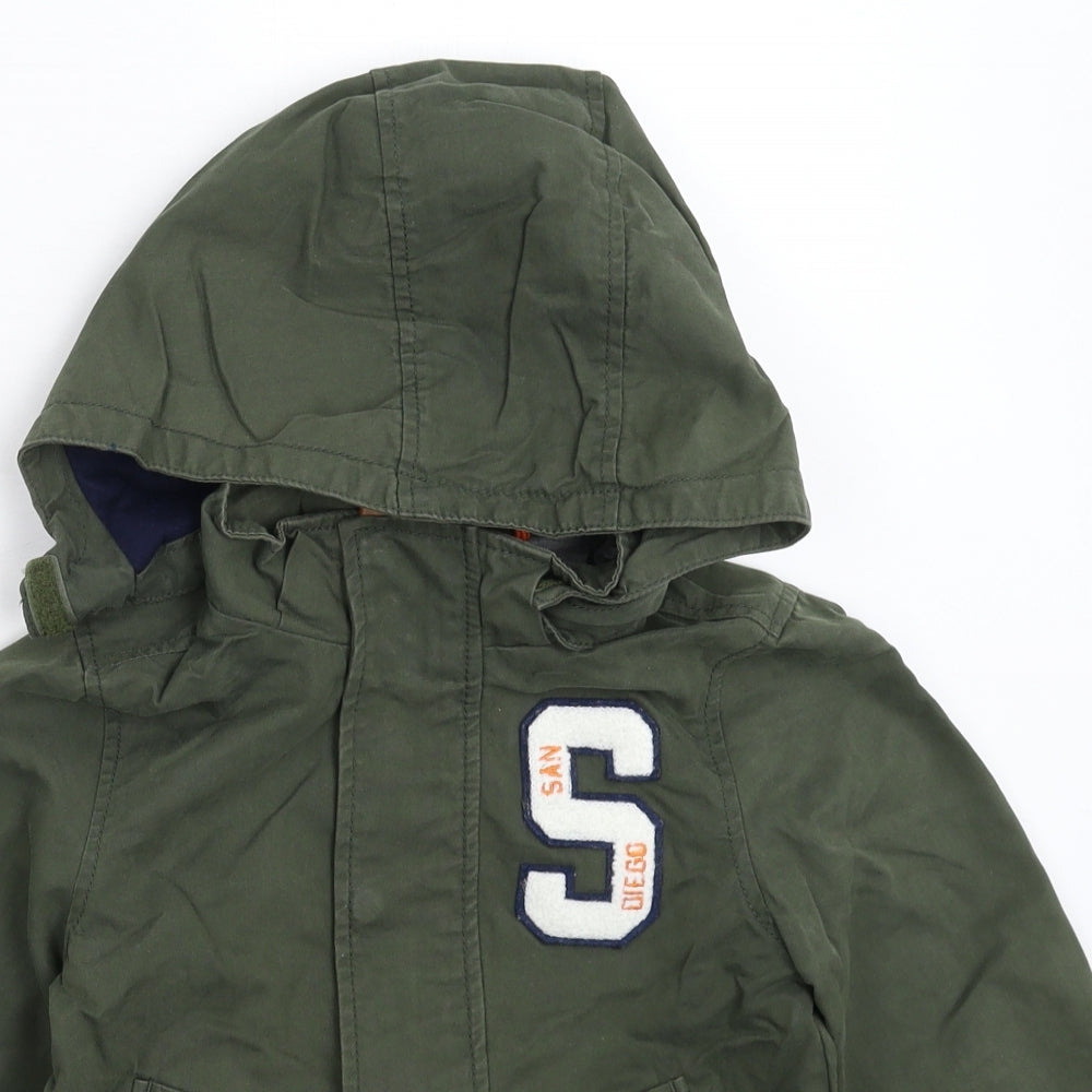 H&M Boys Green   Jacket Coat Size 2-3 Years