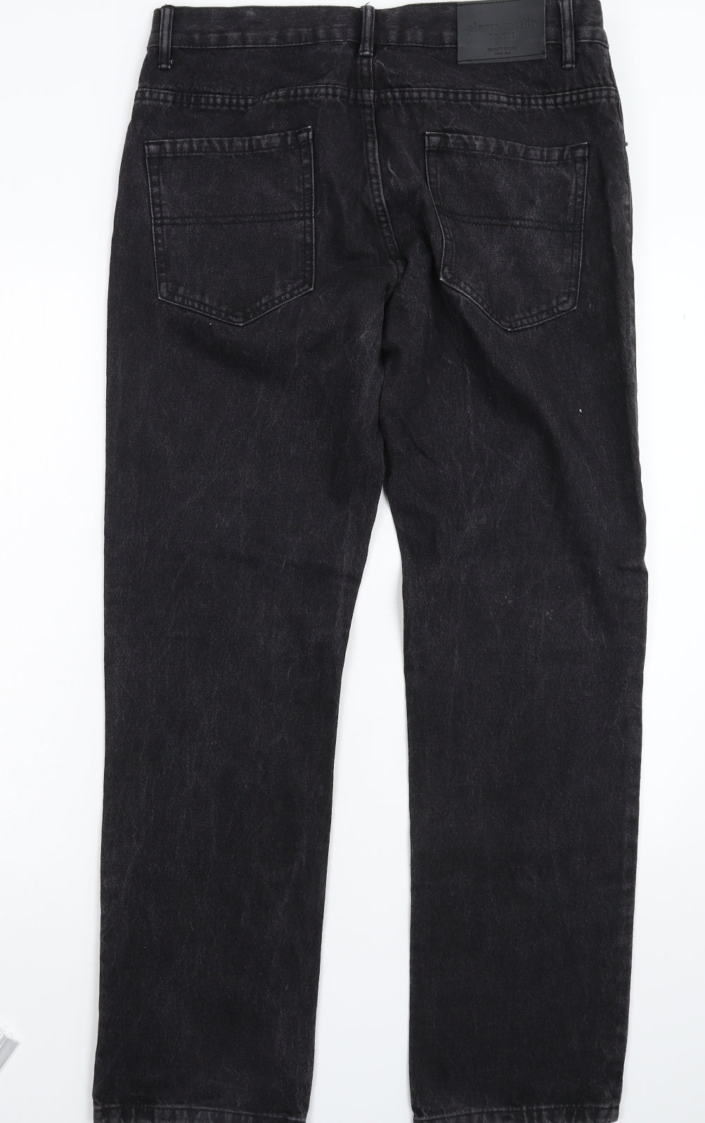 Pierre Cardin Mens Black  Denim Straight Jeans Size 32 L30 in