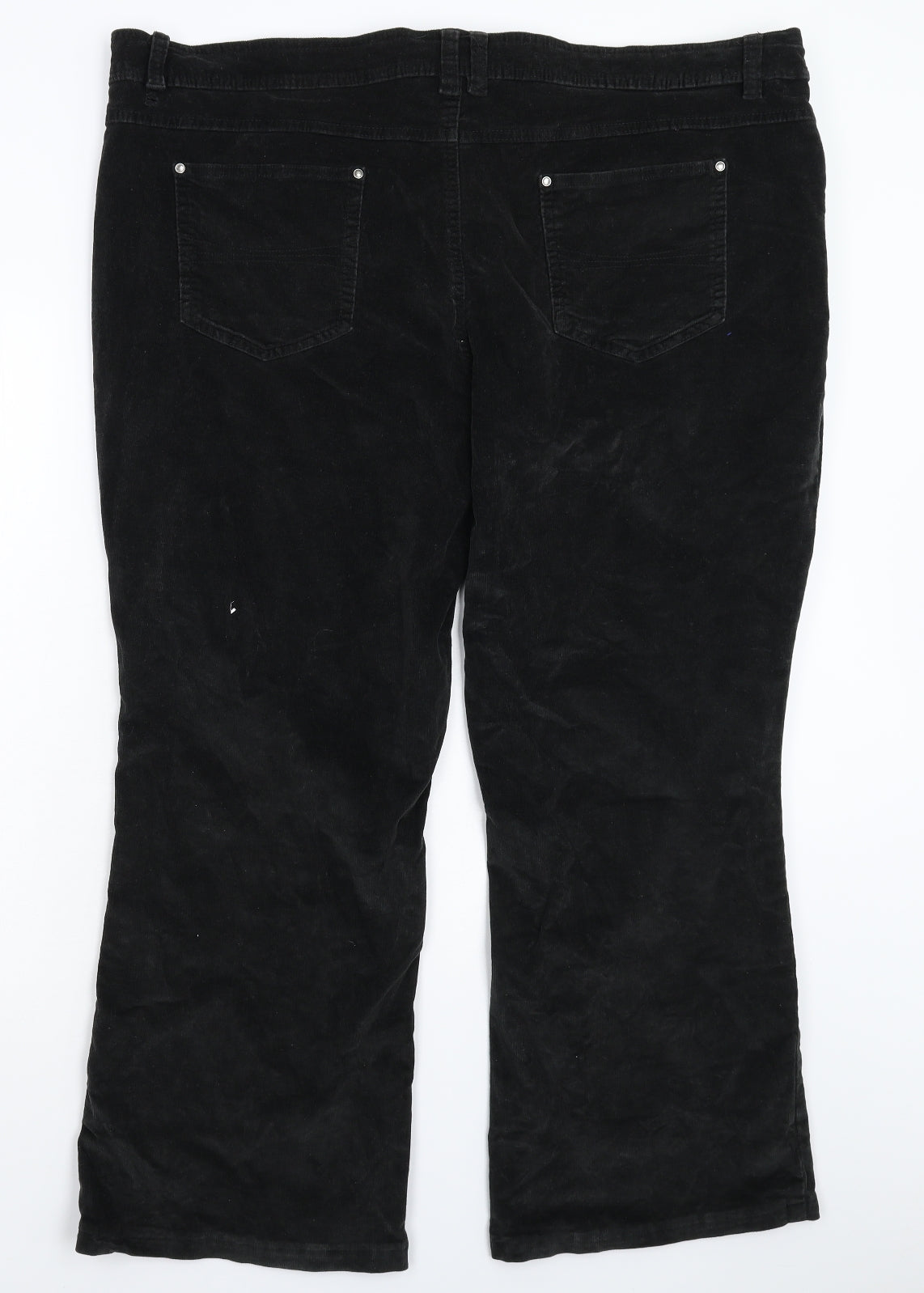 Maine Womens Black  Corduroy Trousers  Size 22 L27 in