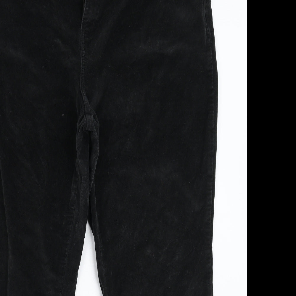 Maine Womens Black  Corduroy Trousers  Size 22 L27 in