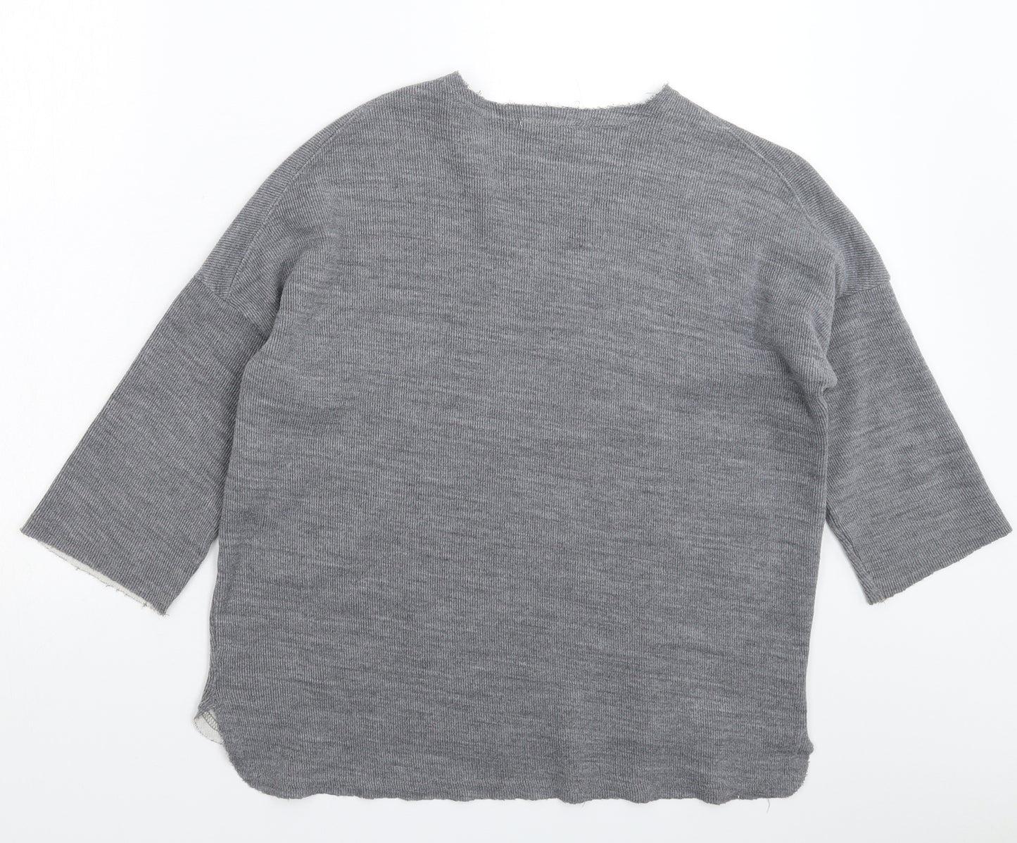 Zara Womens Grey  Knit Pullover Jumper Size M