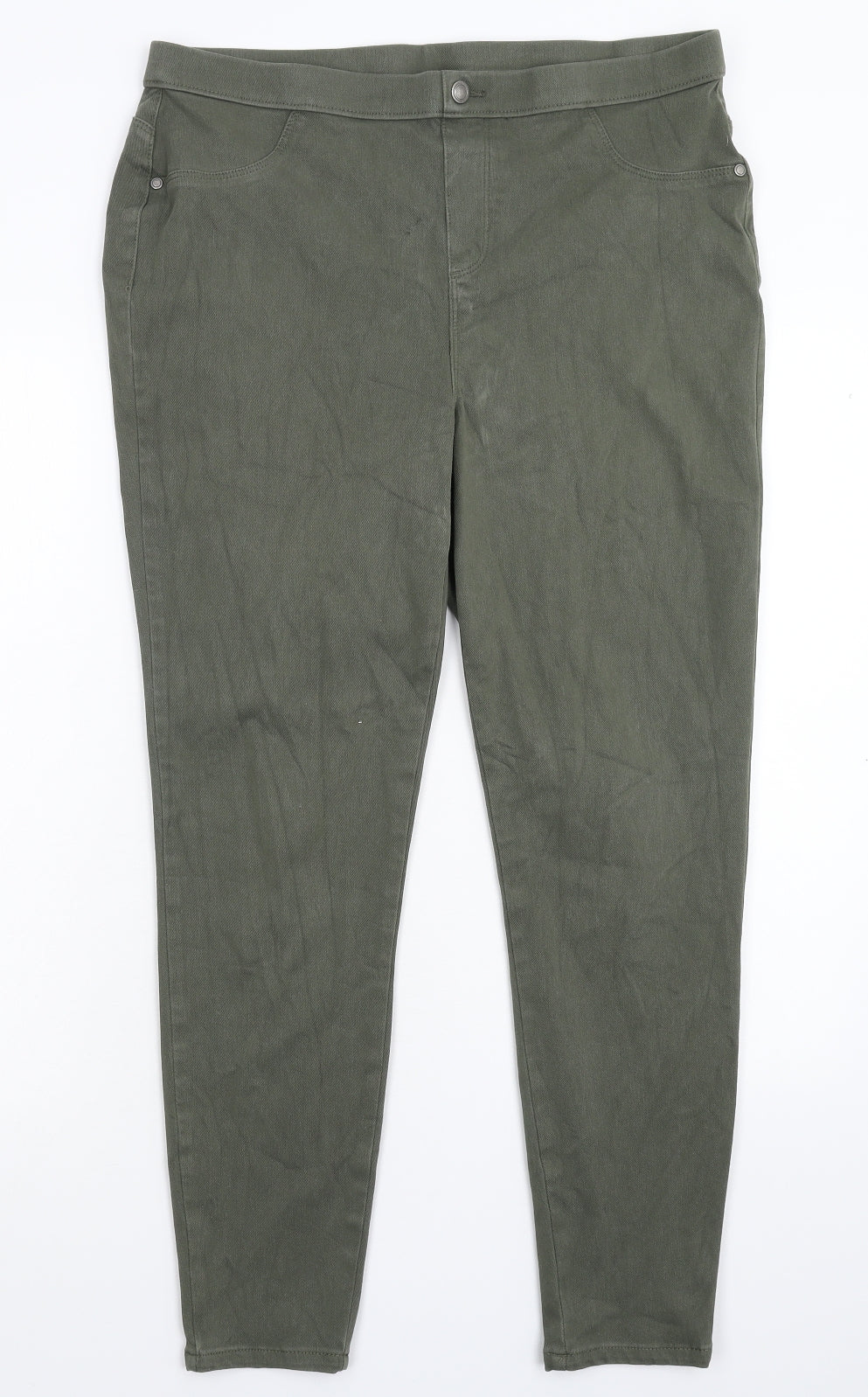 George Womens Green  Denim Jegging Jeans Size 16 L27 in