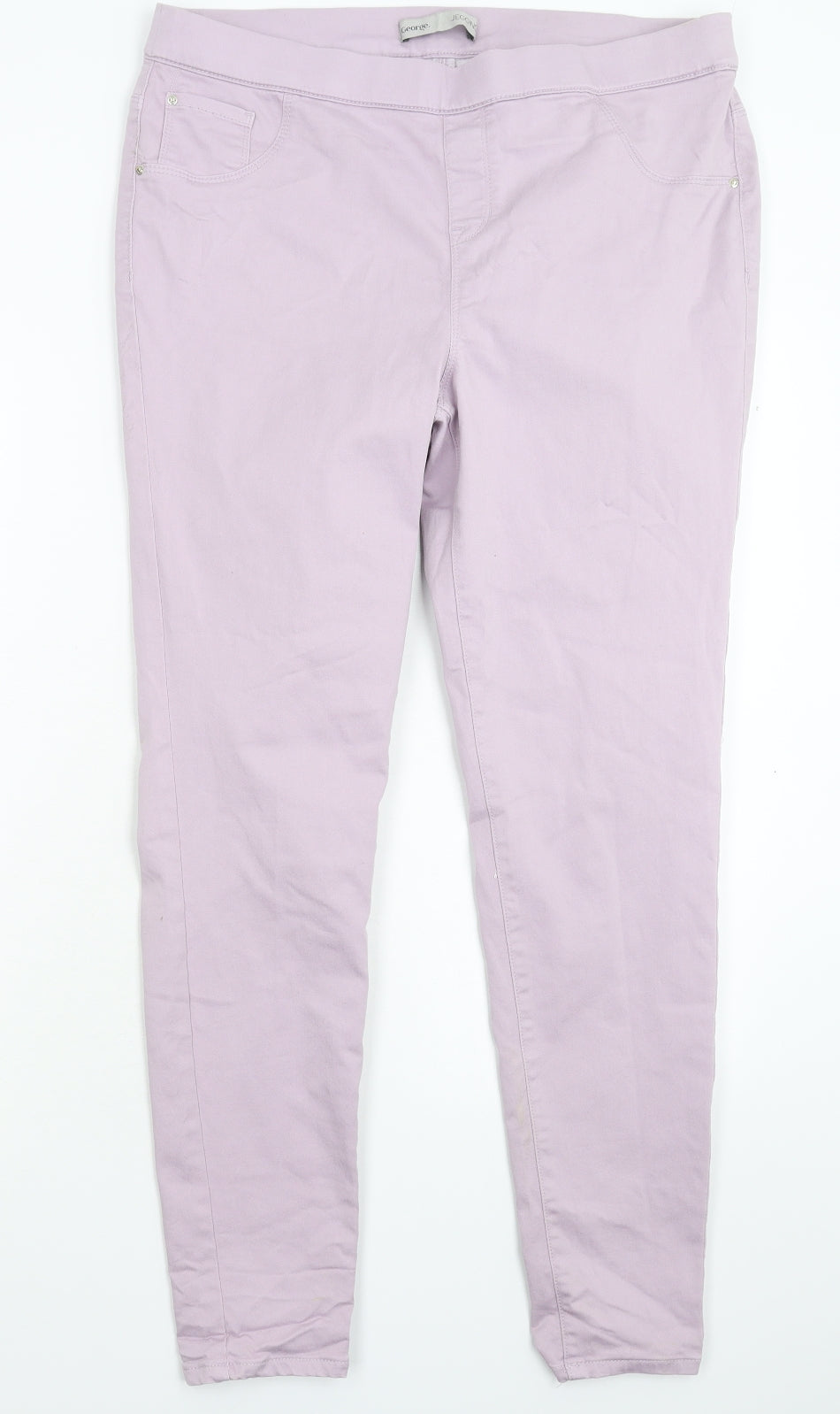 George Womens Purple  Denim Jegging Jeans Size 16 L28 in