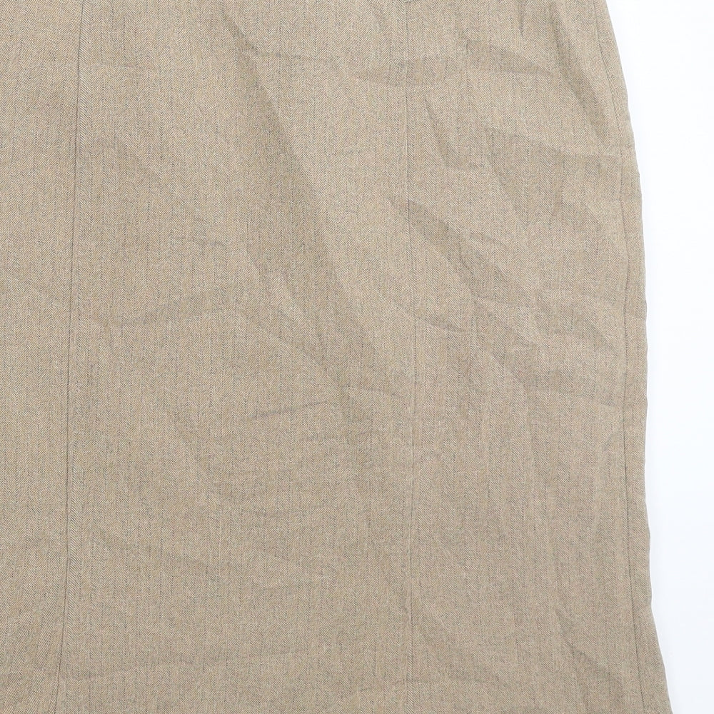 Portafina Womens Beige   Straight & Pencil Skirt Size 14