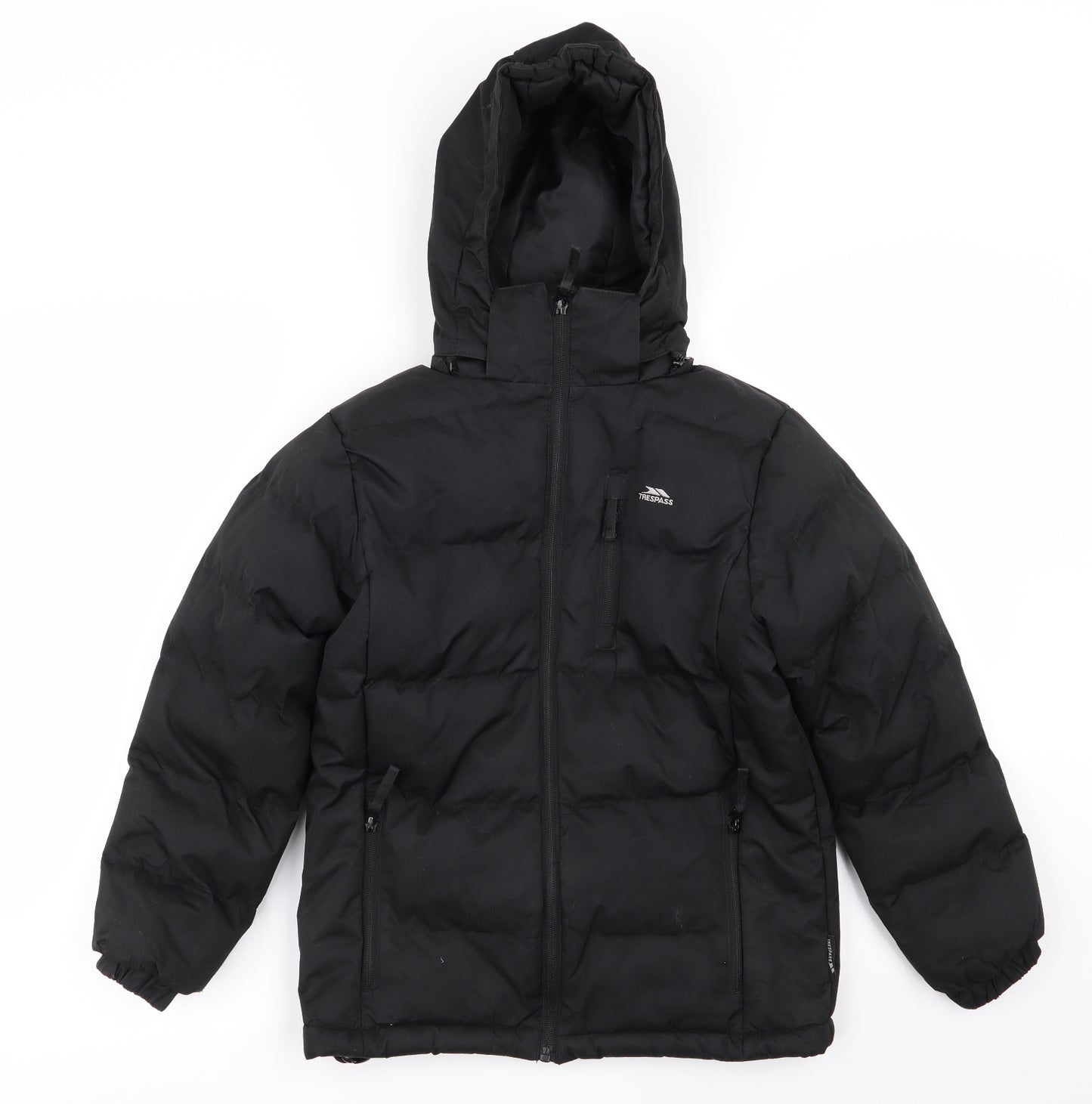 tresspass Boys Black   Puffer Jacket Coat Size 7-8 Years