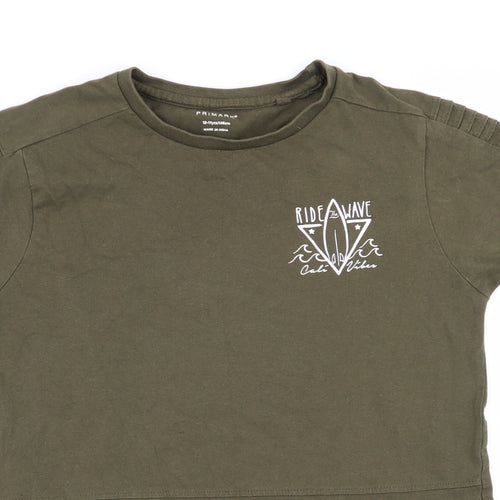 Primark Boys Green   Basic T-Shirt Size 10-11 Years