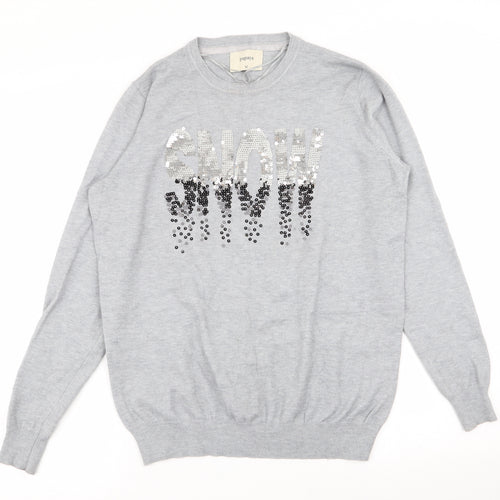 Papaya Womens Grey   Pullover Jumper Size M