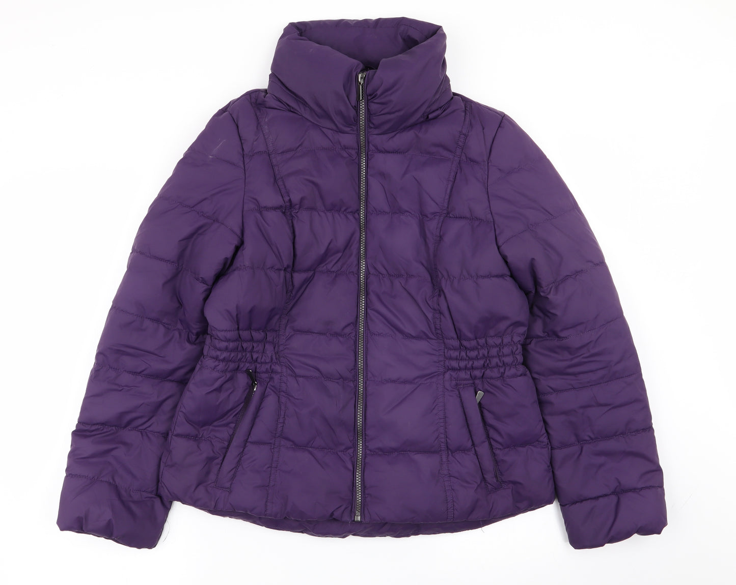 M&S Womens Purple   Puffer Jacket Coat Size 12