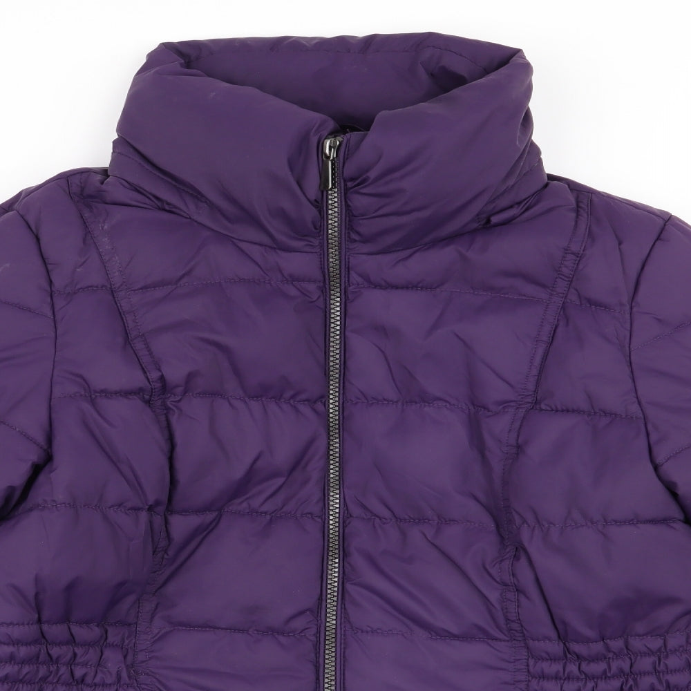 M&S Womens Purple   Puffer Jacket Coat Size 12