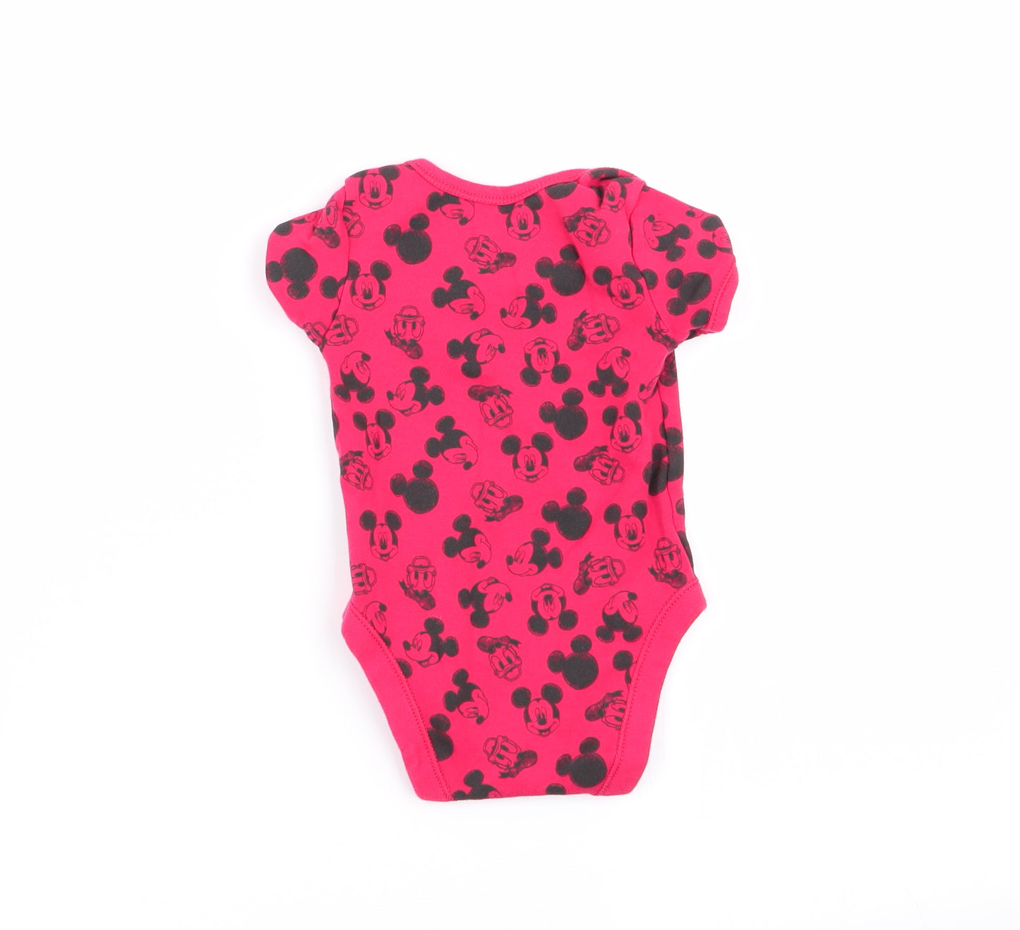 Asda George Boys Red Animal Print  Babygrow One-Piece Size 6-9 Months  - mickey mouse