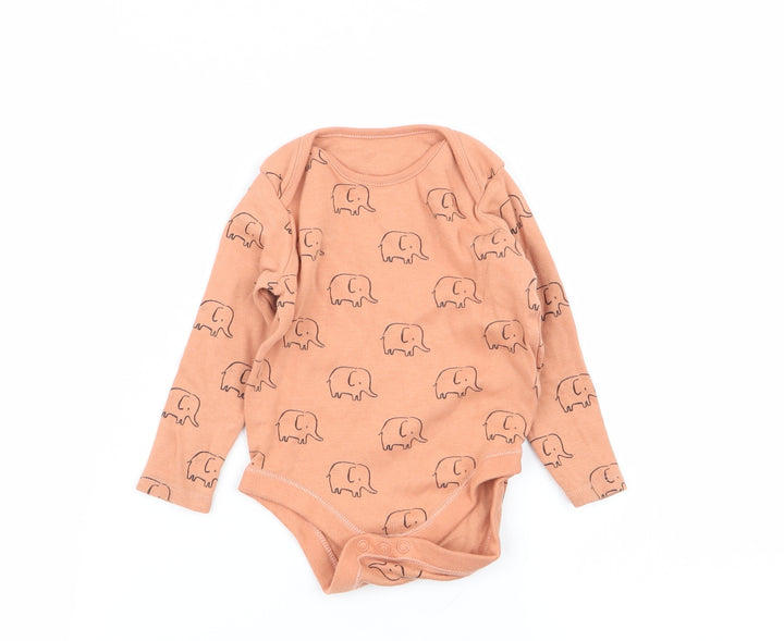 F&F Boys Beige Animal Print Babygrow One-Piece Size 6-9 Months