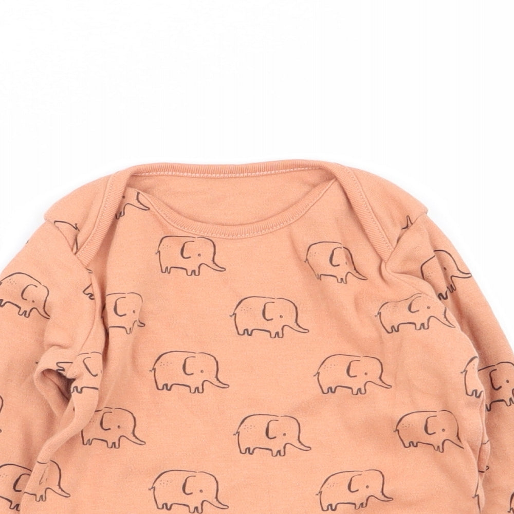 F&F Boys Beige Animal Print  Babygrow One-Piece Size 6-9 Months