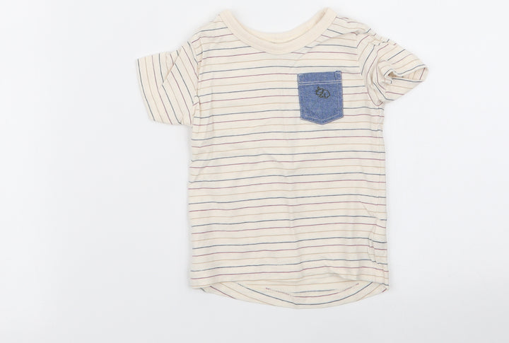NEXT Boys Multicoloured Striped  Basic T-Shirt Size 6-9 Months