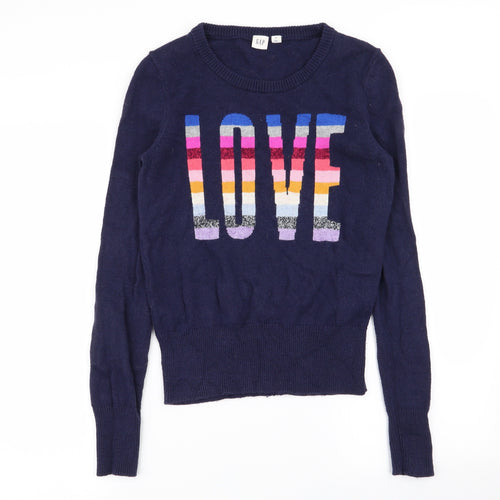 Gap Womens Blue   Pullover Jumper Size XS
