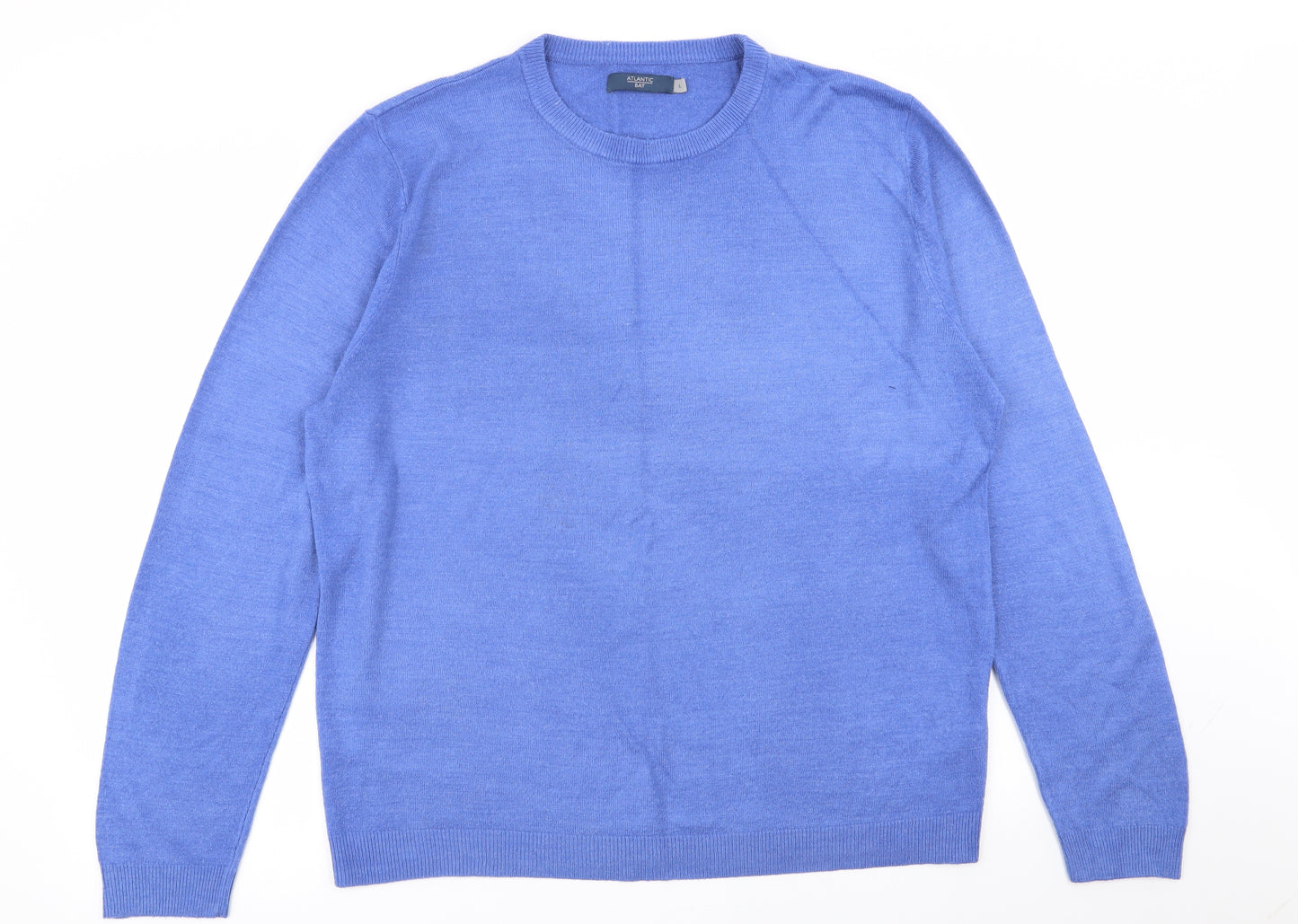 Atlantic Bay Mens Blue   Pullover Jumper Size L