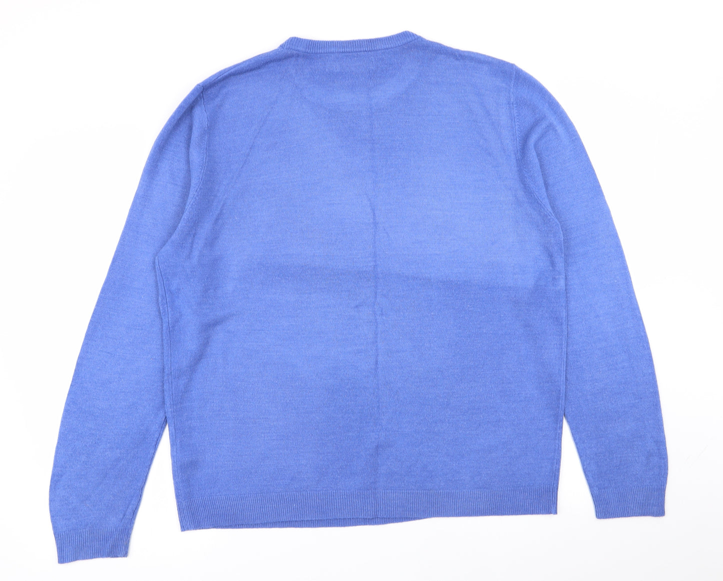 Atlantic Bay Mens Blue   Pullover Jumper Size L