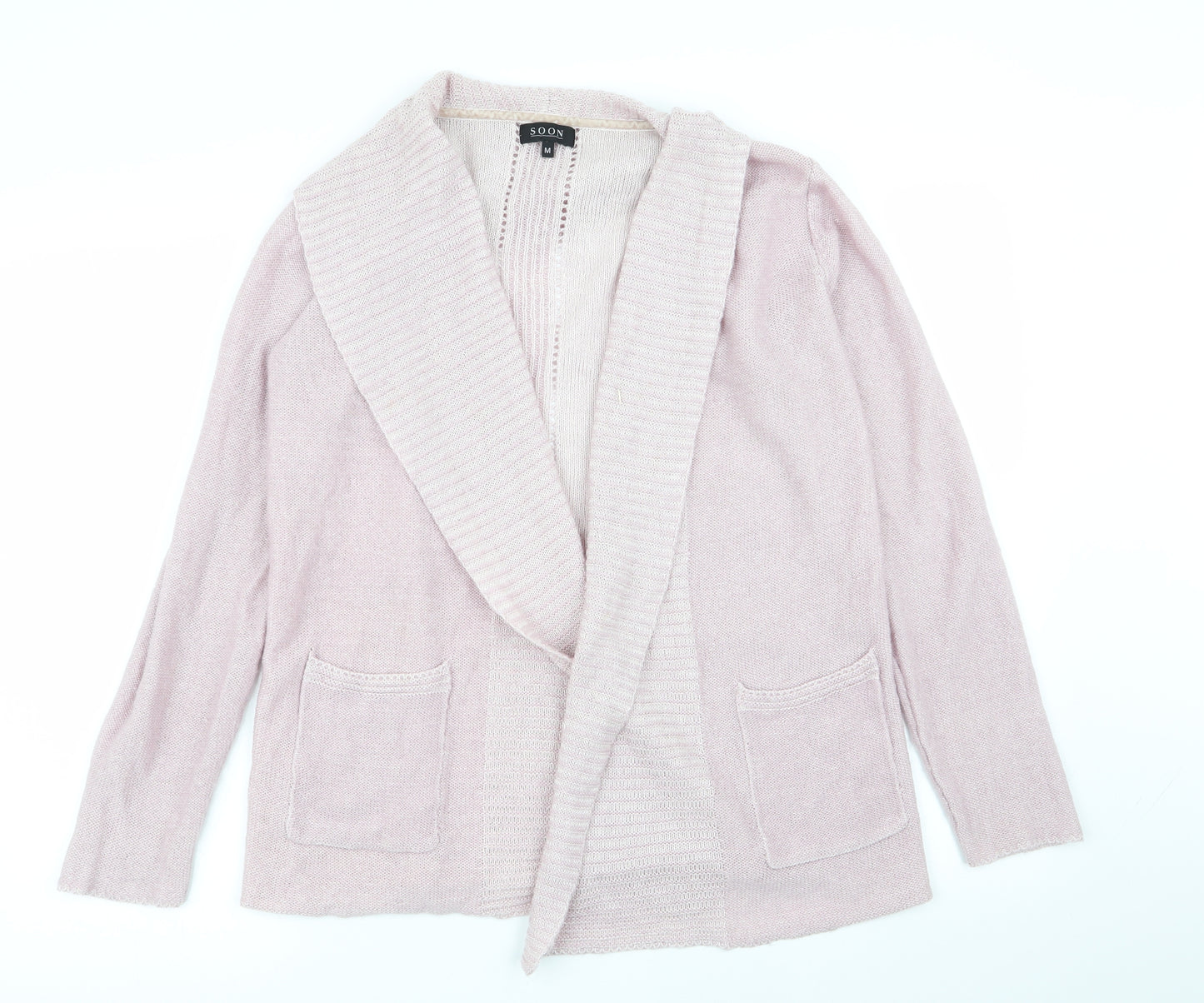 Soon Womens Pink   Cardigan Jumper Size M