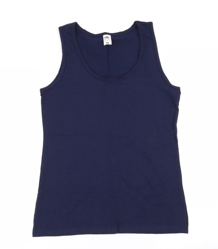 Fruit of the Loom Womens Blue Basic Tank Size M
