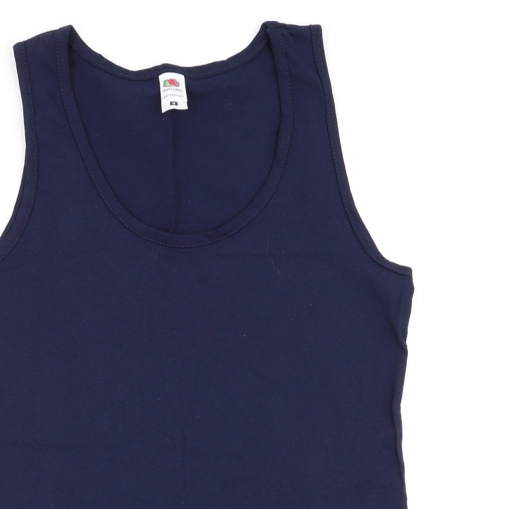 Fruit of the Loom Womens Blue   Basic Tank Size M