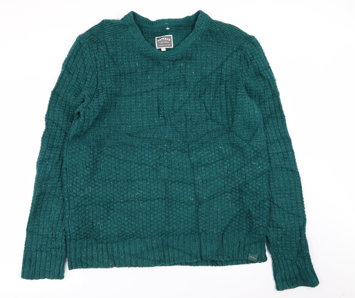 Fat Face Mens Green   Pullover Jumper Size XL