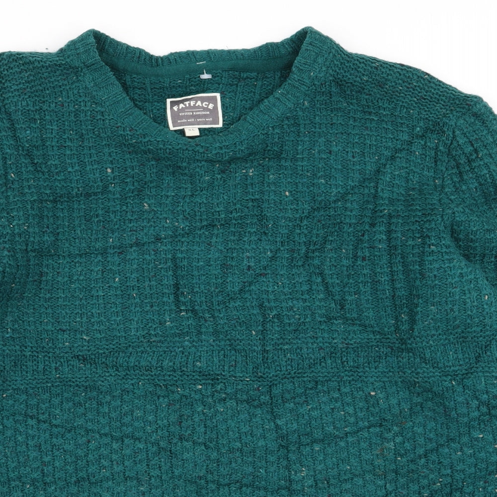 Fat Face Mens Green   Pullover Jumper Size XL