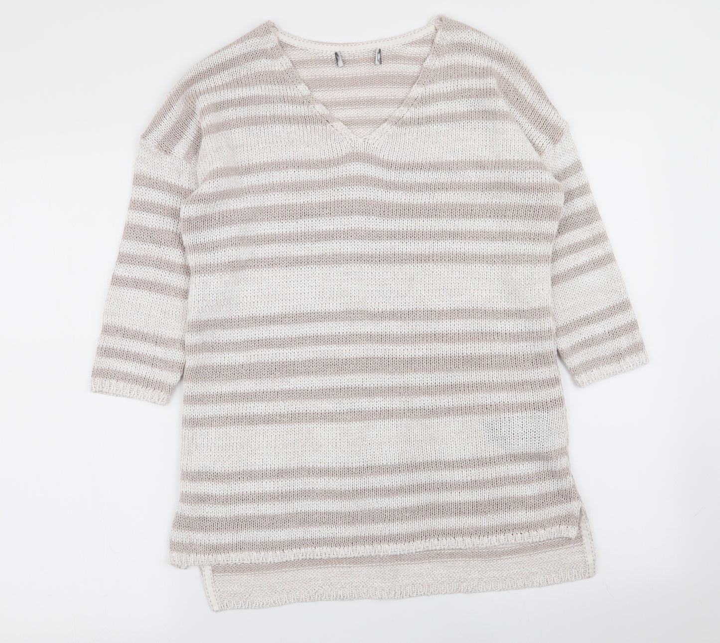 M&S Womens Multicoloured Striped  Pullover Jumper Size 10