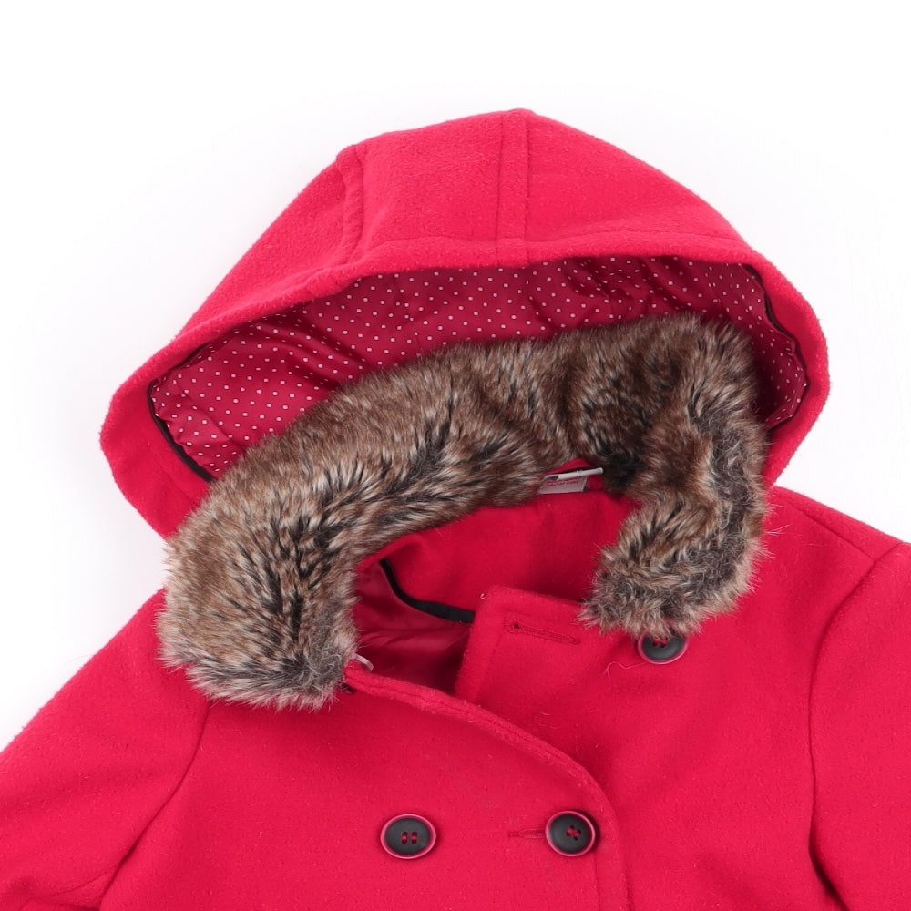 TU Girls Red   Parka Coat Size 18-24 Months