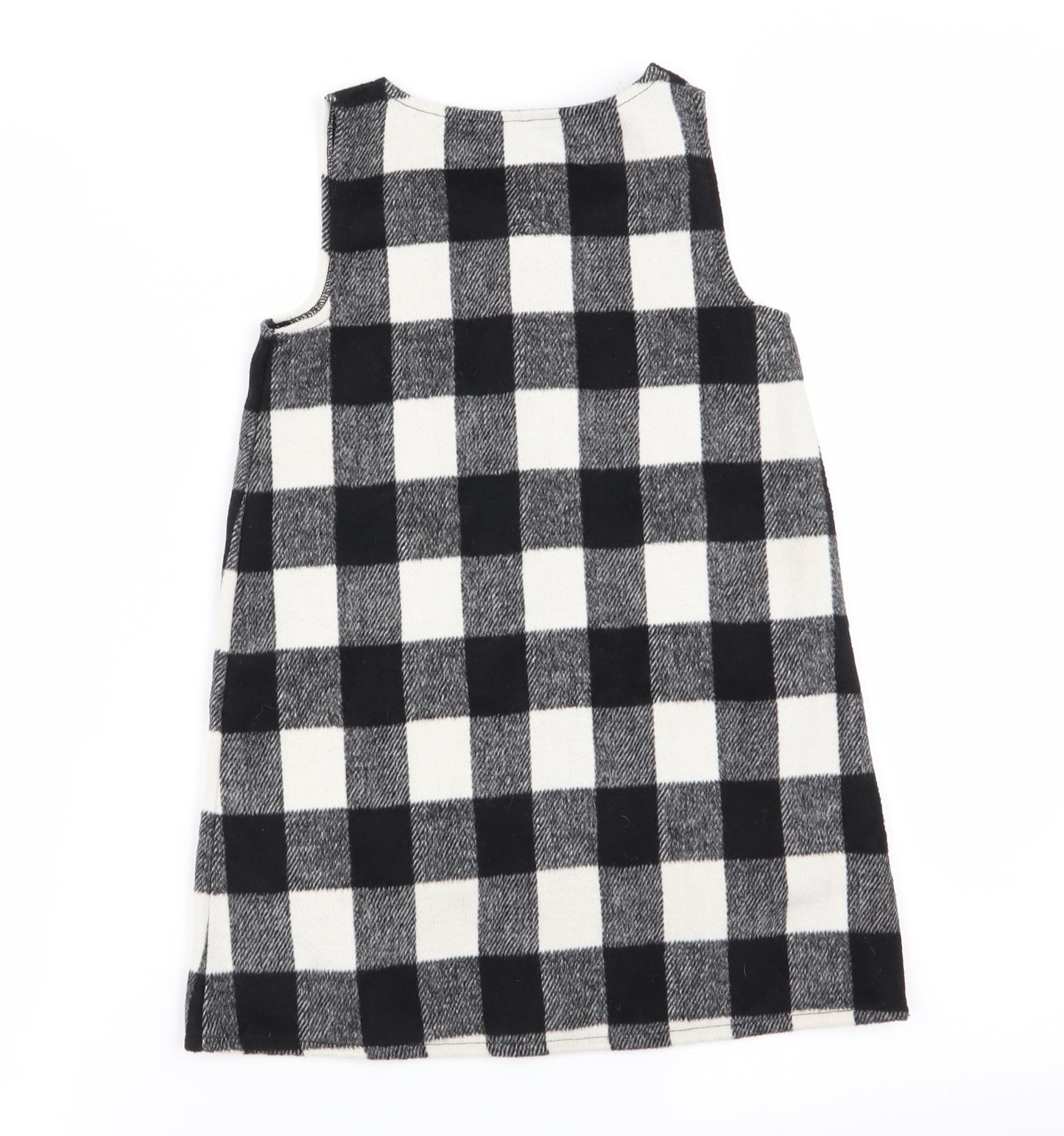 F&F Girls Multicoloured Check  Pinafore/Dungaree Dress  Size 4-5 Years