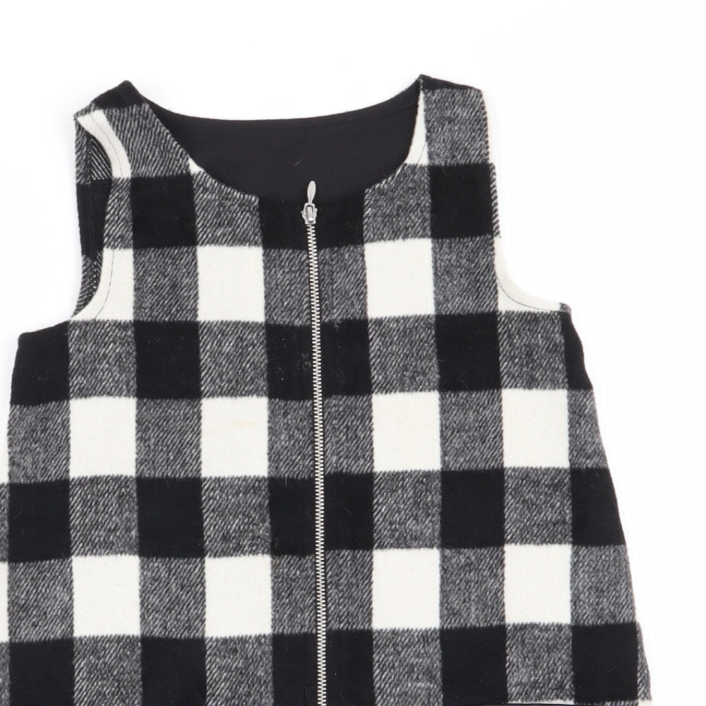 F&F Girls Multicoloured Check  Pinafore/Dungaree Dress  Size 4-5 Years