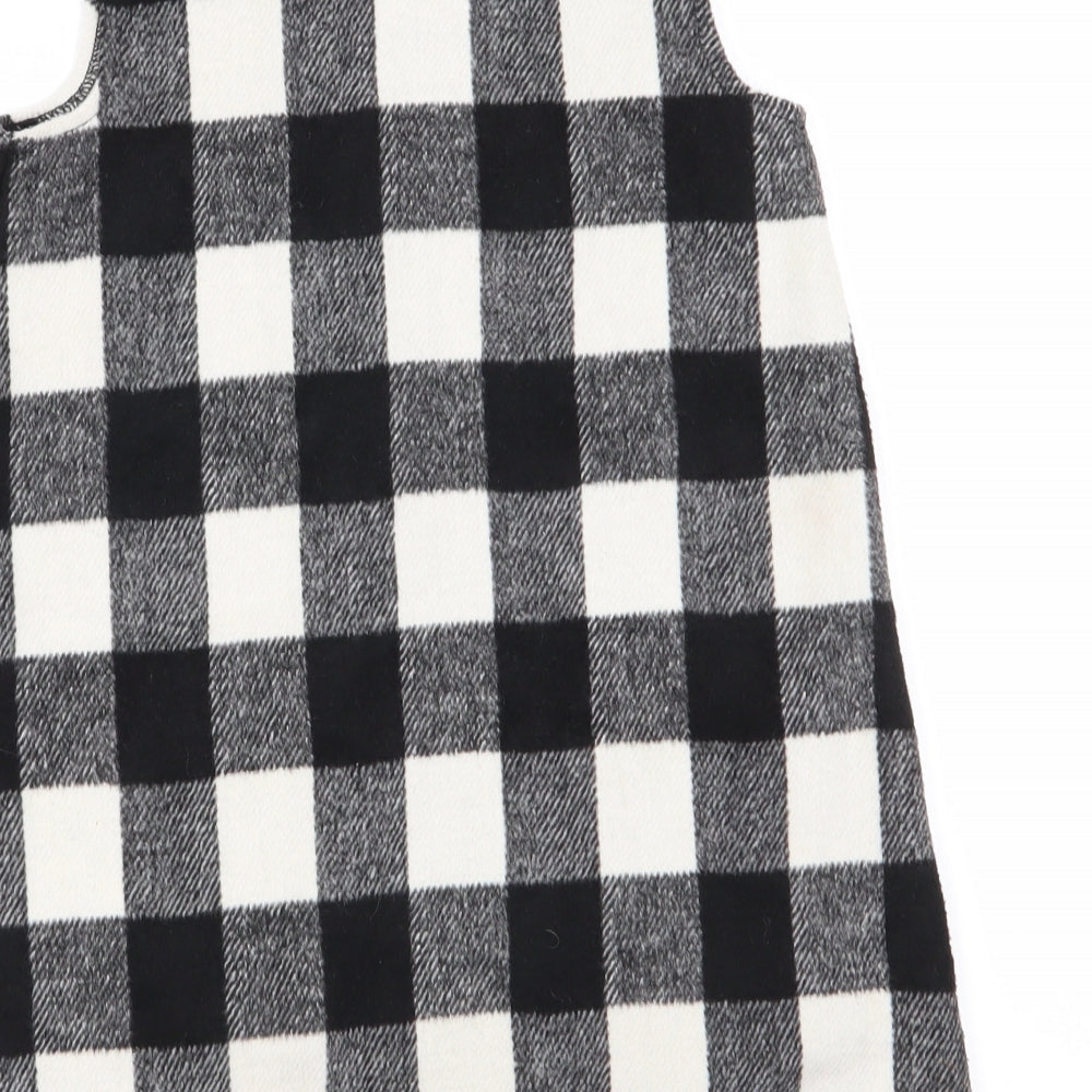 F&F Girls Multicoloured Check  Pinafore/Dungaree Dress  Size 4-5 Years