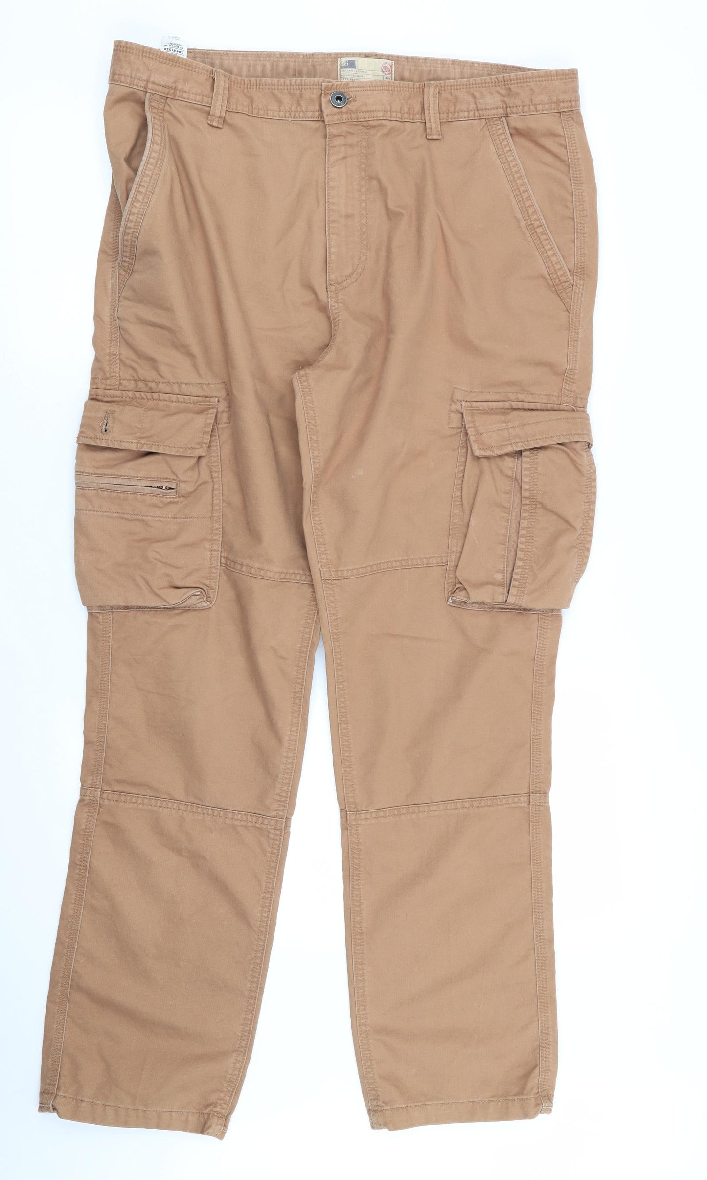 M&S Mens Beige   Cargo Trousers Size 36 in L31 in