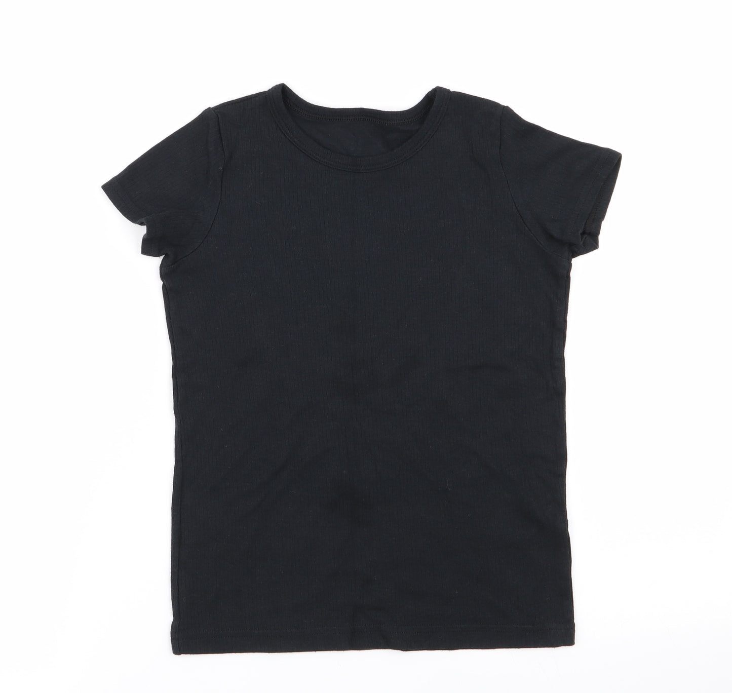 Primark Girls Black   Basic T-Shirt Size 9-10 Years