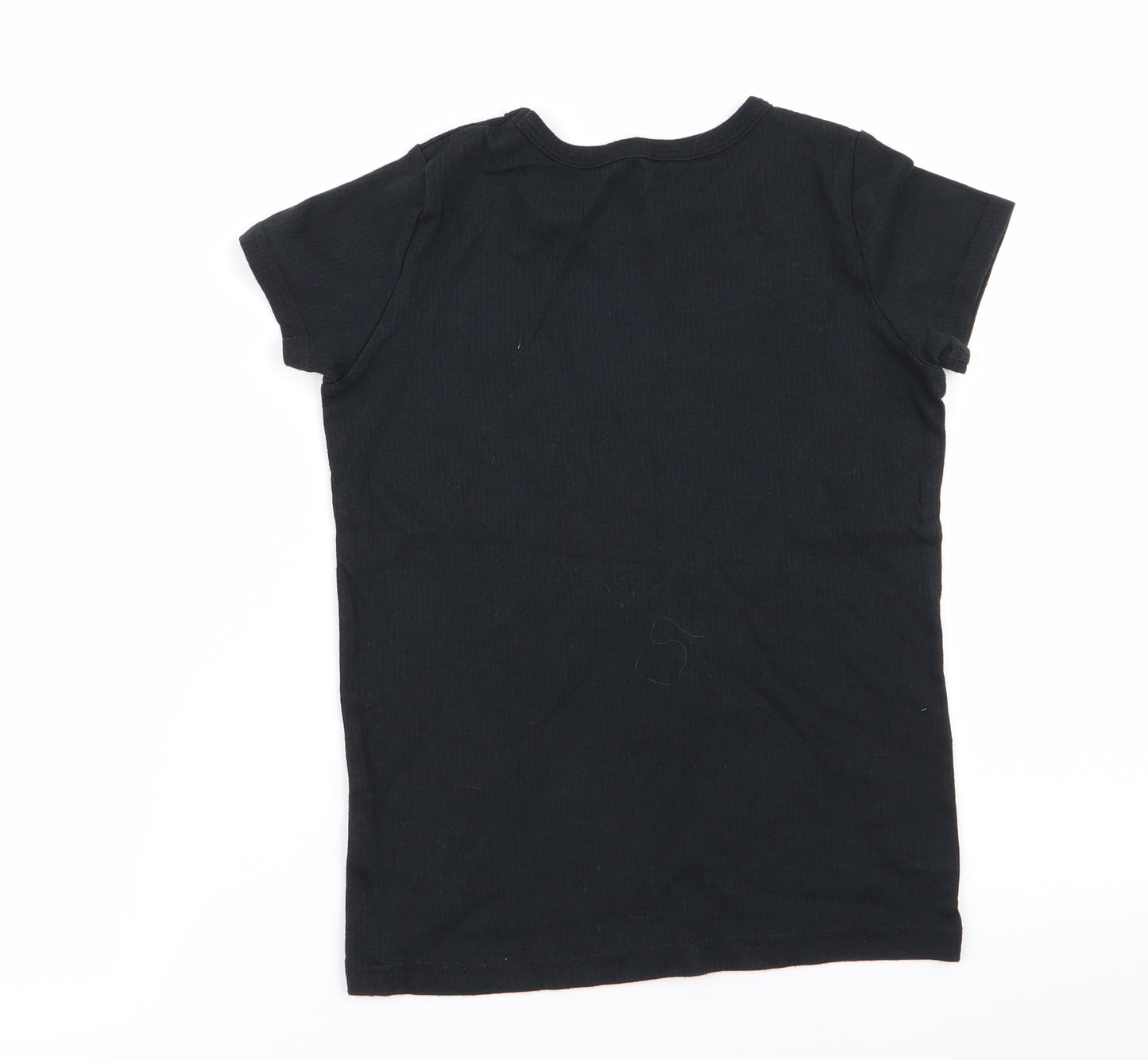 Primark Girls Black   Basic T-Shirt Size 9-10 Years