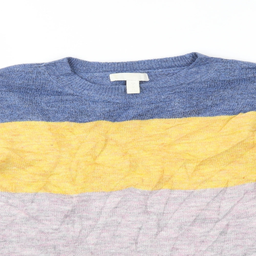 H&M Womens Multicoloured Striped  Pullover Jumper Size S