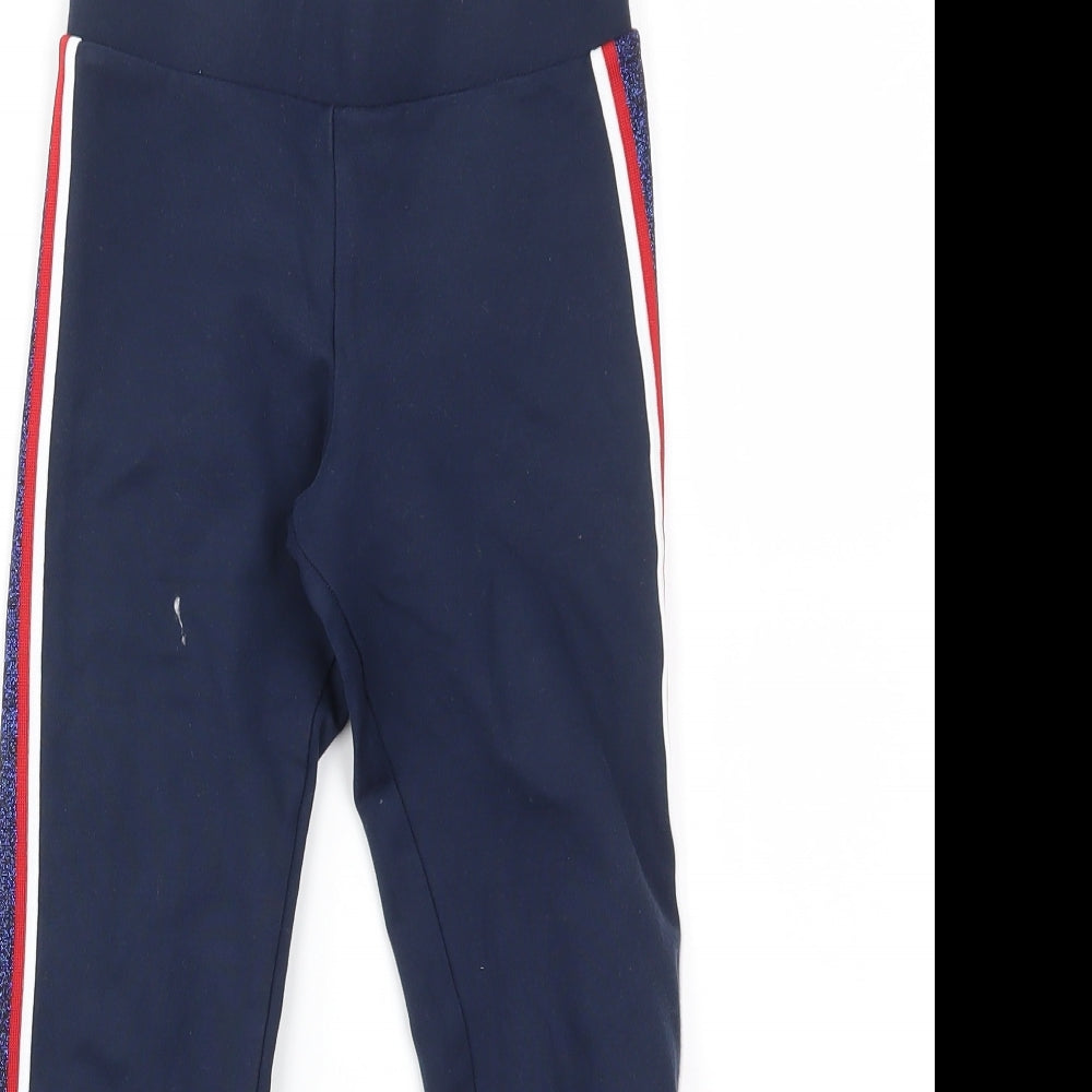 M&S Girls Blue   Capri Trousers Size 9-10 Years