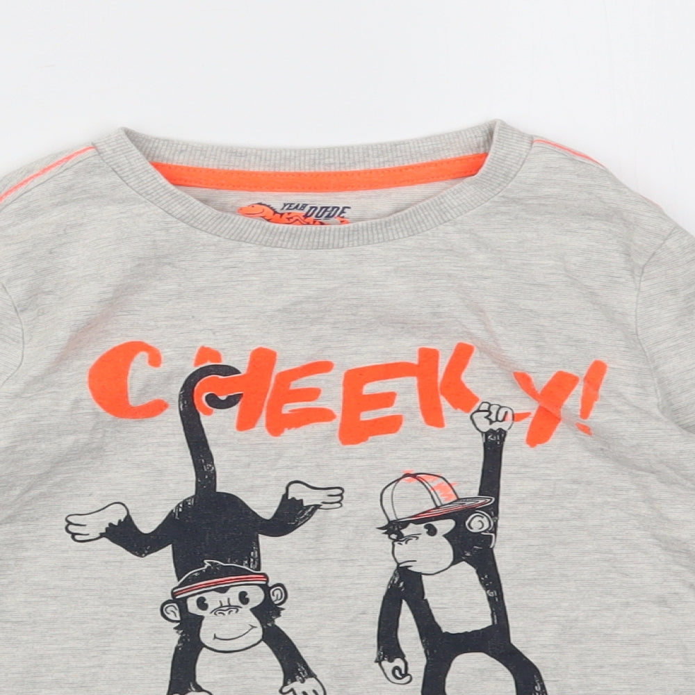 F&F Boys Grey   Basic T-Shirt Size 5-6 Years