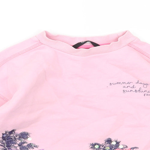 George Girls Pink   Pullover Jumper Size 5-6 Years