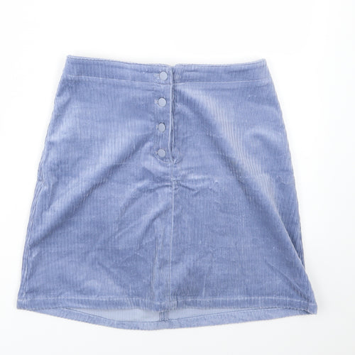 H&M Womens Blue   A-Line Skirt Size 8
