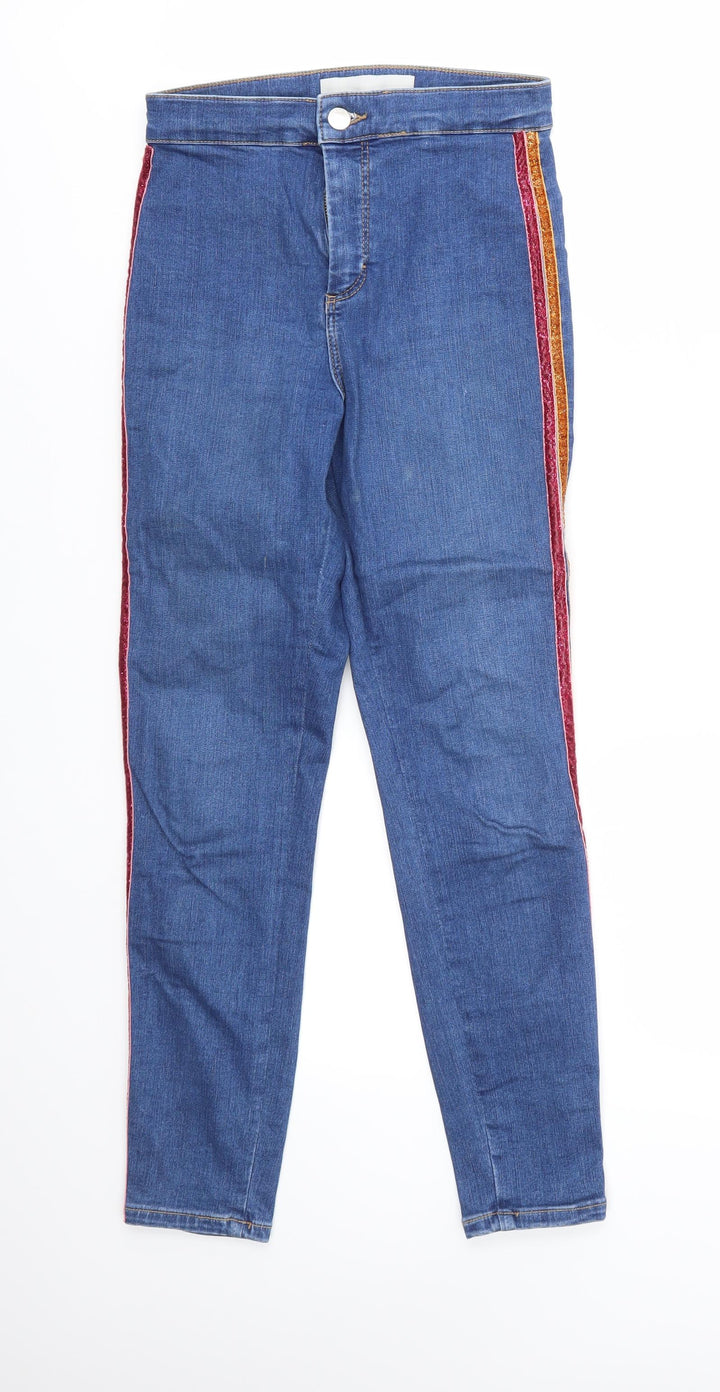 Topshop Womens Blue Skinny Jeans Size 26 in L28 in
