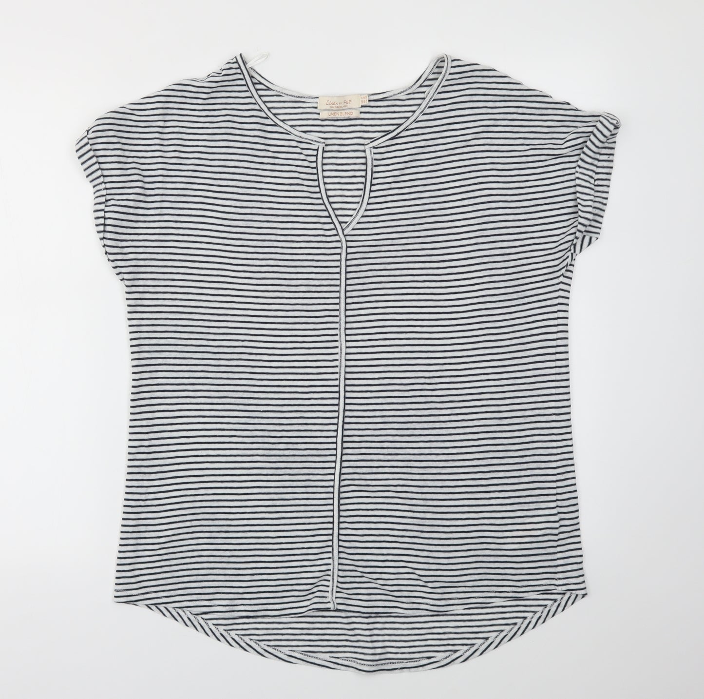 F&F Womens Multicoloured Striped  Basic T-Shirt Size 14