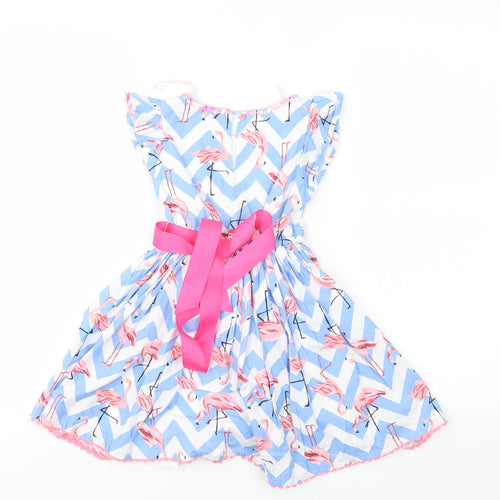 Monsoon Girls Multicoloured Animal Print  Fit & Flare  Size 4 Years