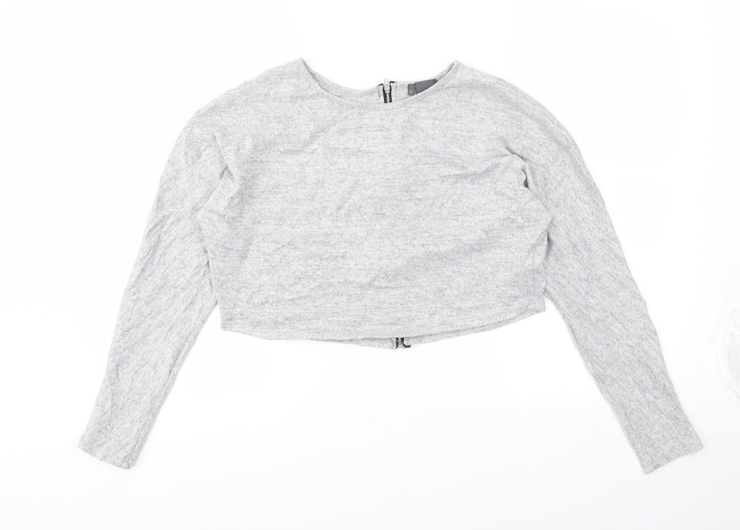 Sparkle Womens Grey   Pullover Jumper Size S