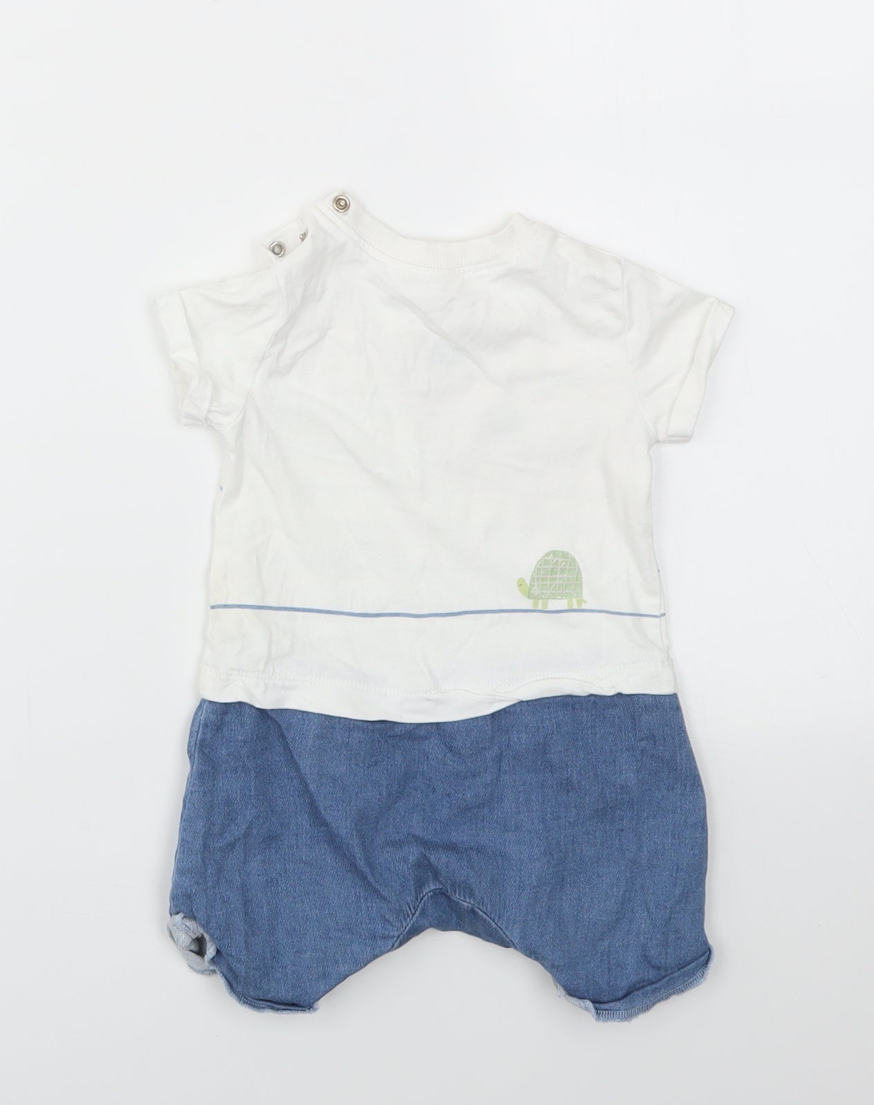 M Baby Blue Geometric  Babygrow One-Piece Size 3-6 Months
